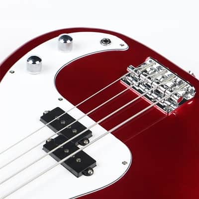 Atkins APB1 Bass Guitar (P-Bass Design) 2022 Red image 3