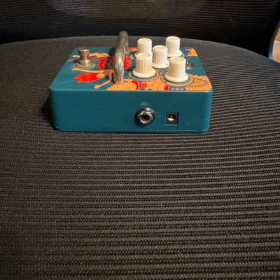 Orange Kongpressor Analog Class A Compressor Pedal 2010s - Blue/Orange Graphic image 3