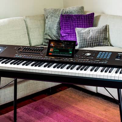 Korg 61-Key Pa5X Professional Arranger Bundle with Adjustable Keyboard Stand, Flip-Top Bench, Closed-Back Headphones, Sustain Pedal, and 1/4 Inch TS Cables (7 Items) image 7