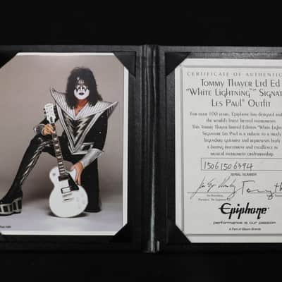 MINT Epiphone Tommy Thayer Signature ''White Lightning'' Les Paul Standard USED 394 image 9