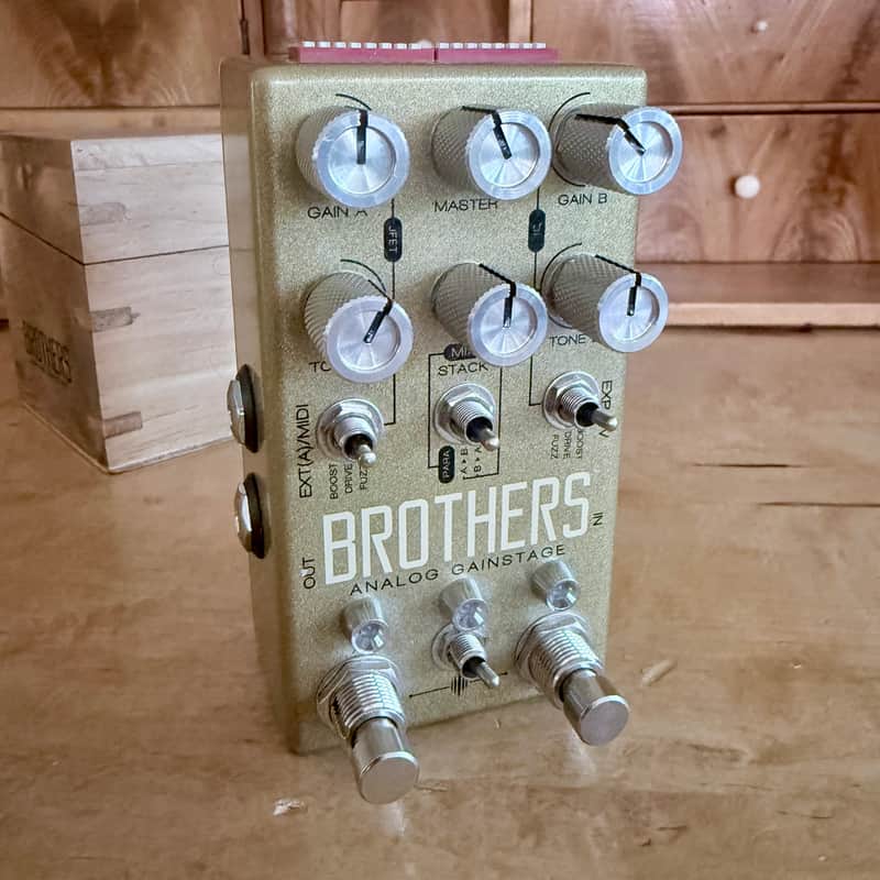 Chase Bliss Audio Brothers dual stage drive pedal midi 2023 - Gold image 1