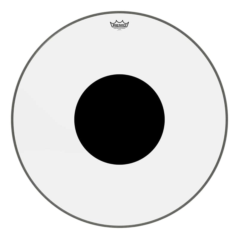Remo CS-1330-10 Controlled Sound Clear Black Dot Bass Drumhead - Top Black Dot, 30"