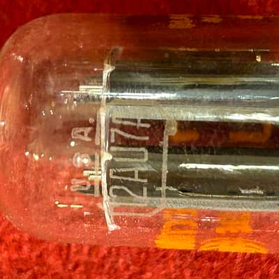 RCA Vintage Pair 12AU7 Preamp/Amplifier Vacuum Tubes 1960s - Clear Glass / Red Letter image 4
