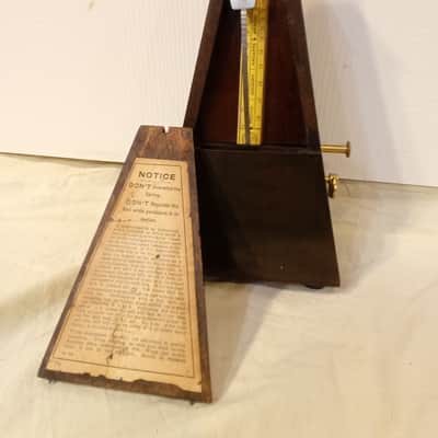 Fully Serviced Restored Antique Wood Bell Walnut Metronome de Maelzel Seth Thomas Clocks image 11