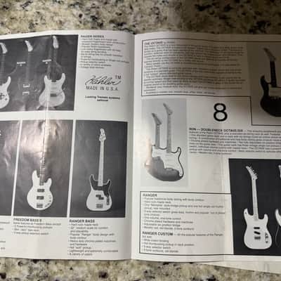 Robin Guitars Catalog Brochure 80s Doubleneck Raider Ranger Freedom Bass RDN Octave image 4