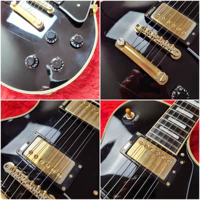 1990 Burny RLC-65 '60 Les Paul Custom Black Beauty - Revival Series - Original VH-1 Humbuckers - Made In Japan MIJ image 4