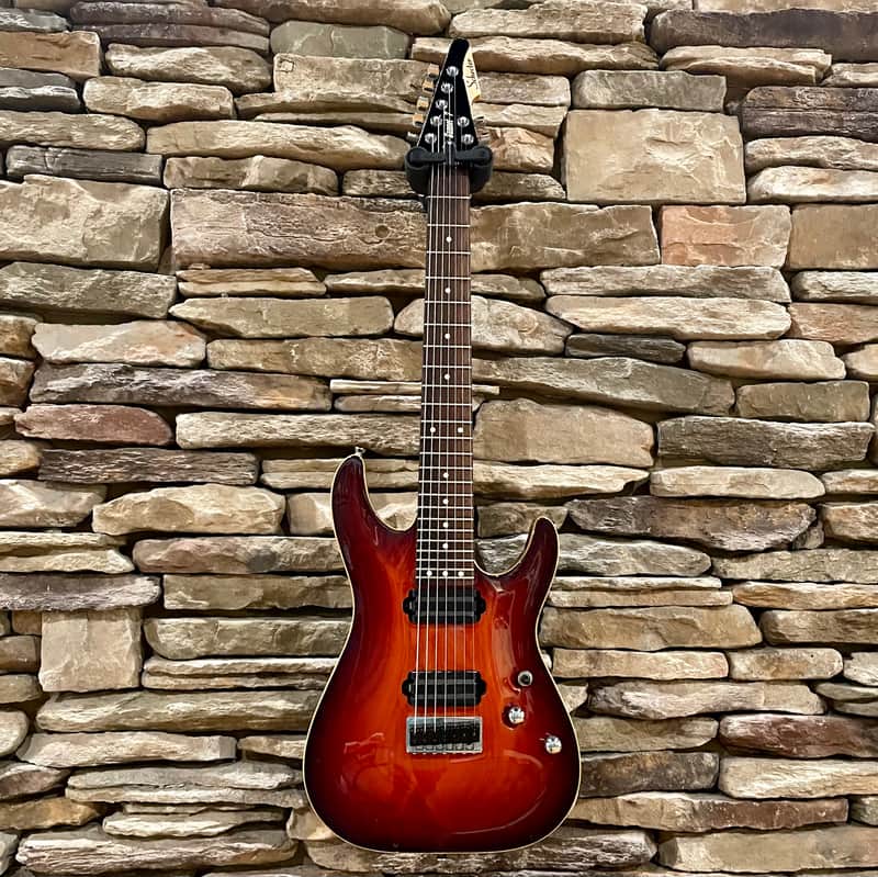Schecter USA Custom Shop Sunset 7 1998 - Cherry Sunburst w/OHSC image 1