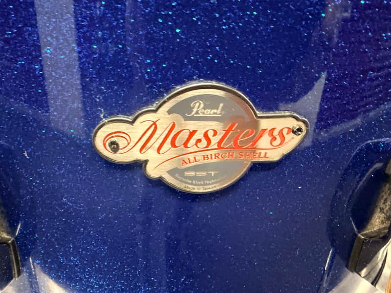 Pearl Masters birch BLX Bassdrum - #Navy sparkle blue image 1