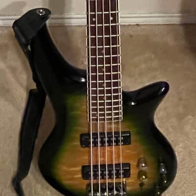 Jackson JS Series JS3QV 5-String Spectra Bass 2021 - Alien Burst w/gigbag image 6