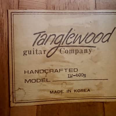 Tanglewood Acoustic Guitar LW-600N Made in Korea Early 1990s image 11