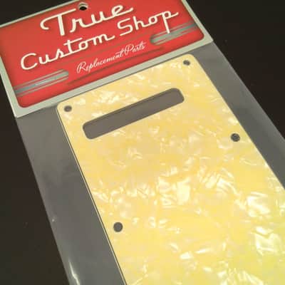 True Custom Shop® Aged Pearl Cream Modern Tremolo Spring Cover for Fender Standard Stratocaster image 2