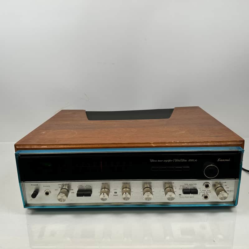 Sansui 5000A AM/FM Tuner Amplifier w/ Wood Cabinet image 1