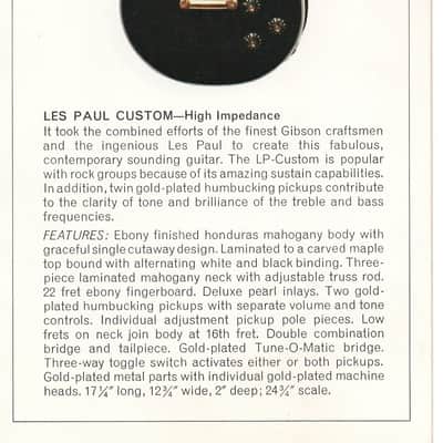 Gibson- Les Paul Models, 1970, Catalog/pamphlet Bild 2