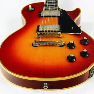 1973 Gibson Les Paul Custom Cherry Sunburst Vintage LP w Original Case Patent Sticker Humbuckers image 15