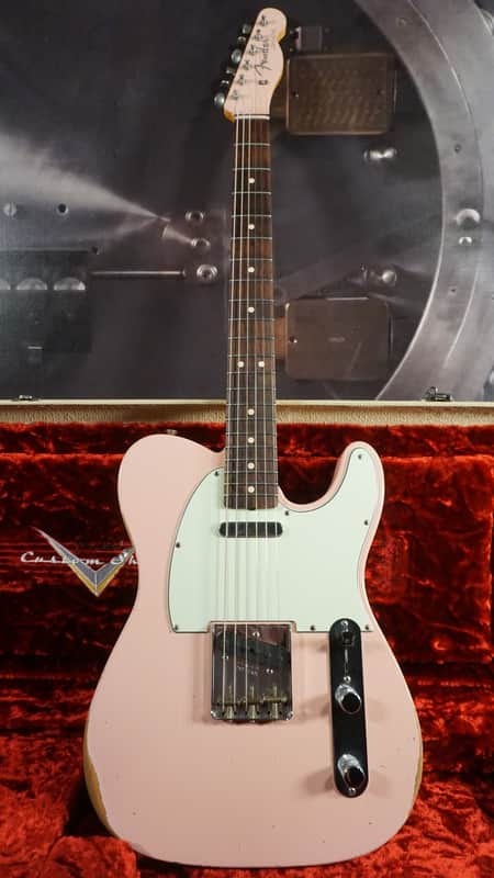 2019 Fender Custom Shop Limited Edition NAMM ‘63 Telecaster Relic Shell Pink Matching Headstock | 1-of-1 Custom Color Spec image 1