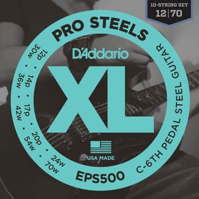 D'Addario EPS500 Pedal Steel Strings C-6th Standard
