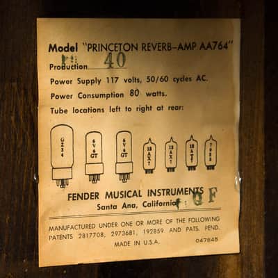 Fender Princeton Reverb AA-764 Tube Amplifier (1967), ser. #A-16029. image 4