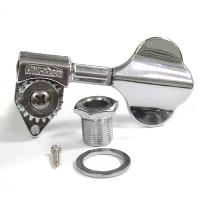 Kay Reissue OEM Bass Guitar Tuning Machines (tuners) by Wilkinson - Complete Set of 4 - Chrome image 2