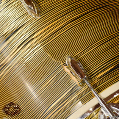 Tempro (MIJ) 12/16/20/5.5x14 4pc Kit Gold Grain Pearl Late 60s image 13
