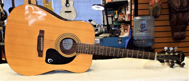 美品/希少/Epiphone　DR-90NA 　改チューナー付エレアコ Epiphone DR-90 NA Acoustic Guitar Natural | Reverb