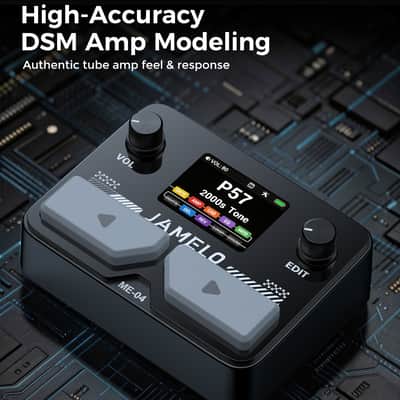 JAMELO ME-04 Mini Guitar Multi-Effects Pedal 100 Drums 40s Looper BT Audio image 2