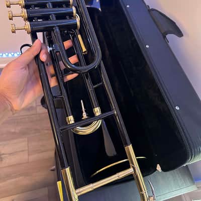 Valve Trombone – BB Pitch – Premium Black & Gold – Includes Case & Mouthpiece image 2
