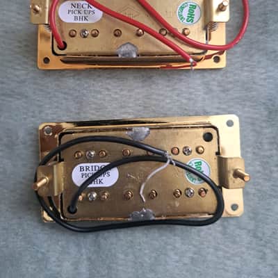 Gretsch Gold Bridge & Neck Humbucker Set~Rings & Mount Scews Included~Brand New image 2
