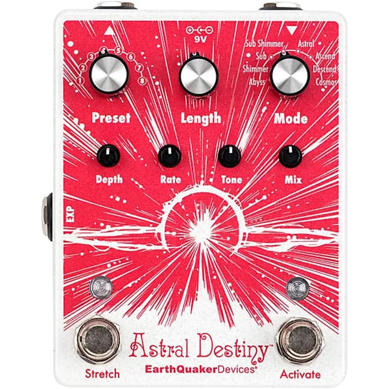 Mint EarthQuaker Devices Astral Destiny Modulated Octave Reverb Effects Pedal Red image 1