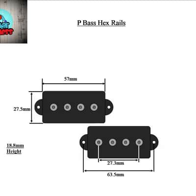 Immagine G.M. PB Precision Bass Hex Pole Pickup Set - 7