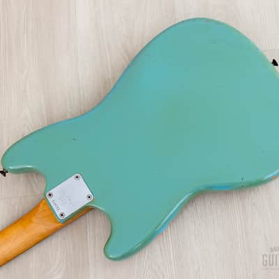 1968 Fender Mustang Vintage Offset Guitar Daphne Blue w/ Case image 15