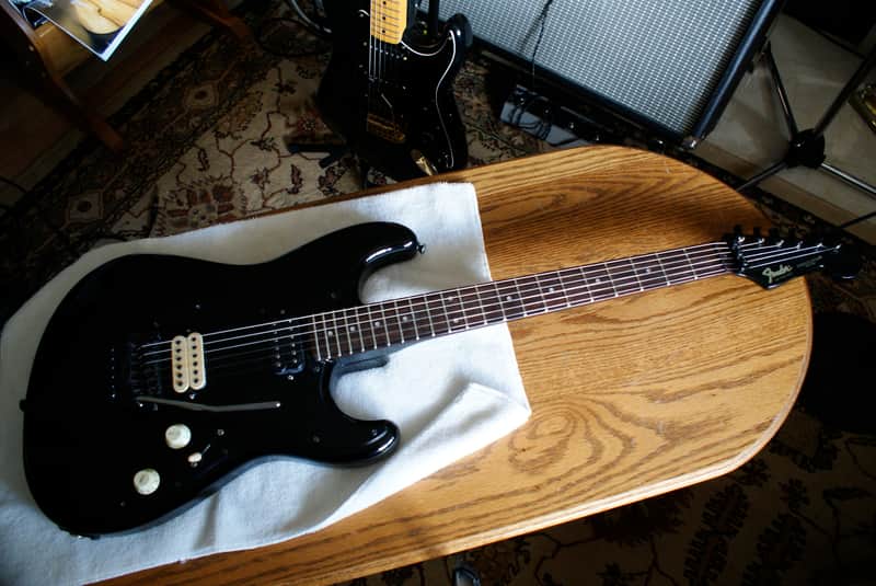 Fender MIJ Contemporary Stratocaster model 27 4200 1984-1987 Black image 1