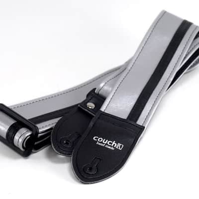 Couch Silver & Black Racer X Guitar Strap image 2