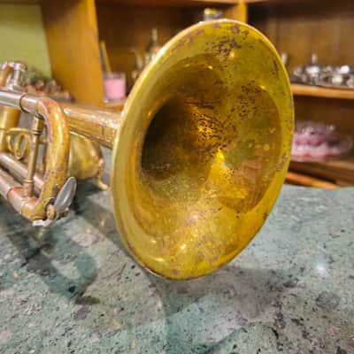 SVintage Soviet Bb Trumpet “Pompovaya Truba” No. 3461 — Moscow Musical Instrument Factory — 1970s — Brass & Silver Finish with Original Velvet Case image 11