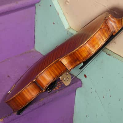 1920s German Highly-Figured Strad-Copy 4/4 Violin (VIDEO! Fresh Work, Ready) image 18