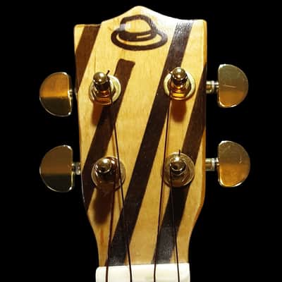 Solid Flame Curly Maple Top on Bastogne Walnut Tenor Ukulele - SCJ Jazz Hat #121 2025 - French Polish Gloss image 10
