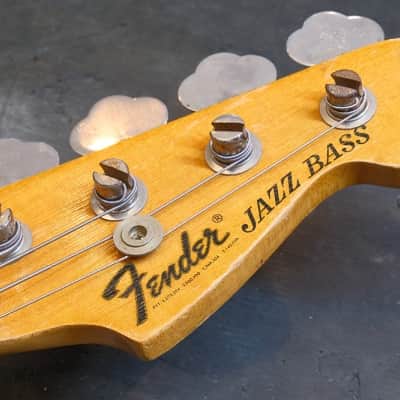 Fender 1973 Jazz Bass, Black-Block Markers, 3-Color Sunburst (Pre-Owned) image 21