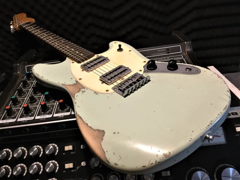 Relic Squier Mustang Electric Guitar Road Worn Surf Green by Nate's Relic Guitars image 1