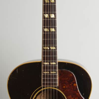 Gibson  J-185 Flat Top Acoustic Guitar (1953), ser. #A-15391, original brown hard shell case. image 8