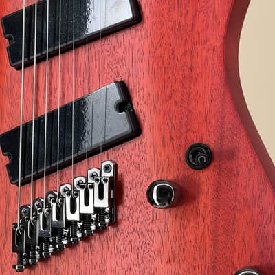 Cort KX307MS Multi-Scale 7-String - Open Pore Mahogany - Roasted Maple Neck image 4