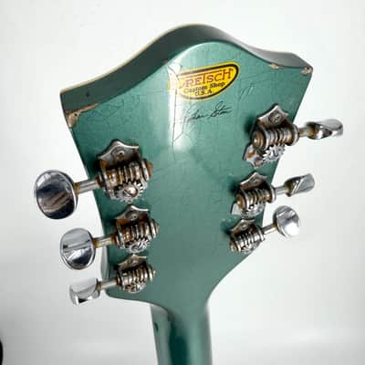 2021 Gretsch Custom Shop G6120 Masterbuilt Stephen Stern - Aged Sherwood Green Metallic - Trades image 17