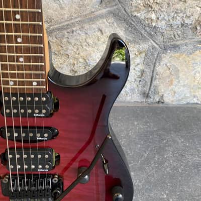 Yamaha Pacifica 821DX - Flamed Purple, 24 Frets, Floyd Rose, Good Condition + Video Demo image 3