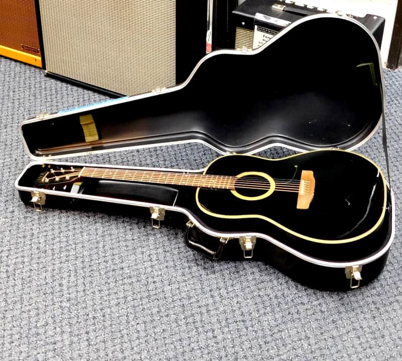 Vintage 1983 Applause by Ovation AA-31 Acoustic-Electric w/ Case! Gloss Black! VERY NICE!!! image 1