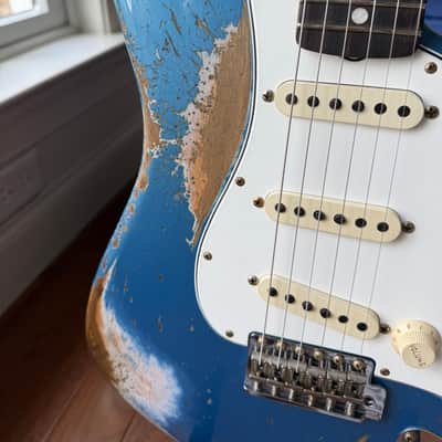 2025 Fender Custom Shop Stratocaster Pro SR25 Super Heavy Relic - Aged Lake Placid Blue image 5