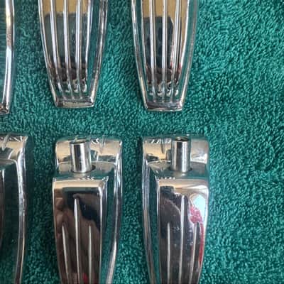 Ludwig Lot of 8 Vintage Large Classic Bass Drum or Tom Lugs - Chrome L#1 80s - Chrome image 3