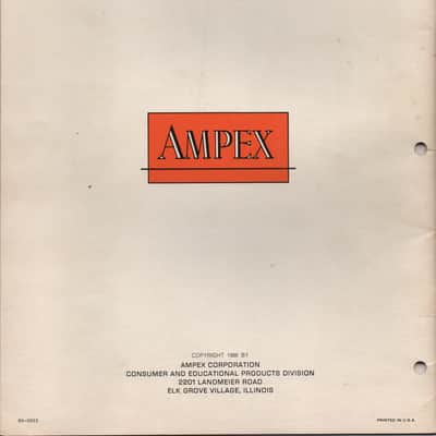 Ampex- Owner's Reference Book, 1966, Portable Home Music Systems image 3