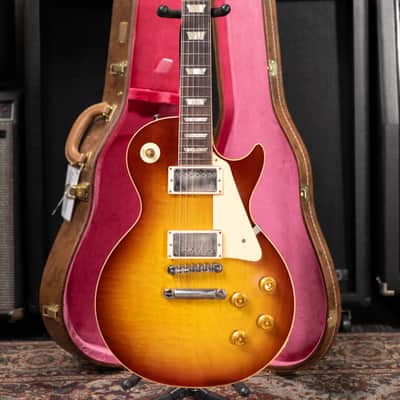 Gibson Custom Shop Les Paul 1958 Historic Collection 70th Anniversary Electric Guitar - Iced Tea Burst with Hardshell Case - Used image 18