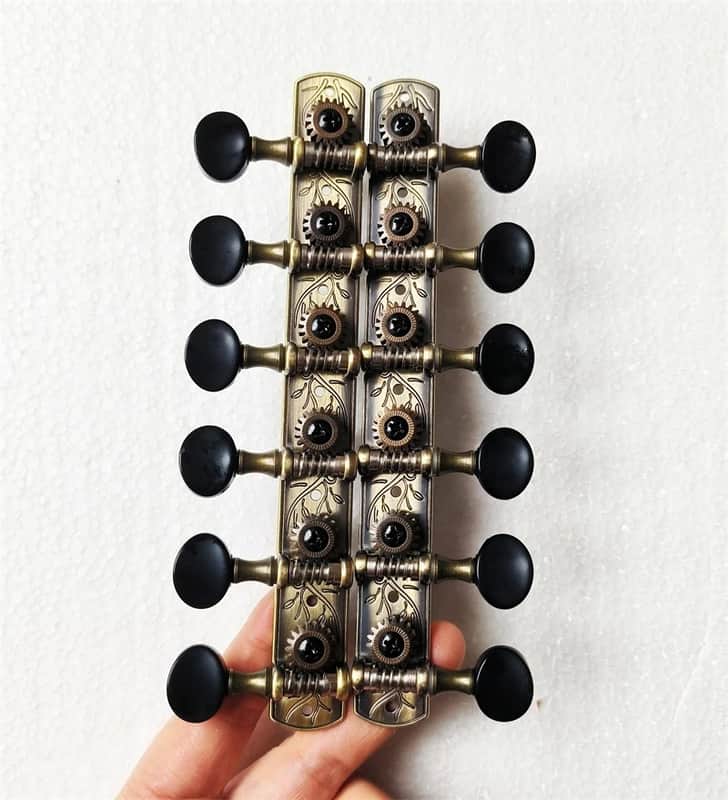 Vintage Bronze 12 String Classical Guitar Tuning Machines Set image 1