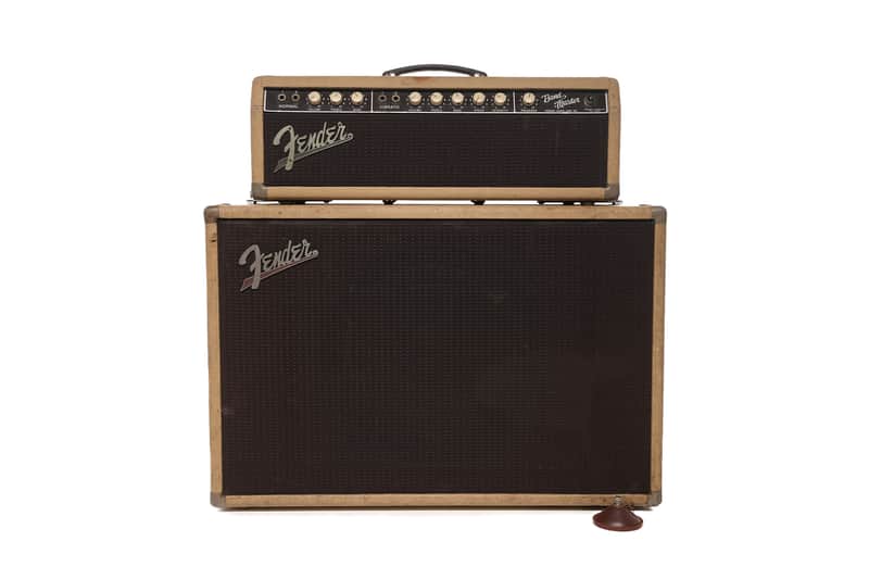 1961 Fender Bandmaster 6G7-A Piggyback Head and Cab - Blonde Tolex image 1
