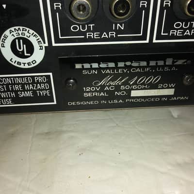 Marantz 4000 Quad Pre Amp 1973-77 Silver/woodgrain image 10