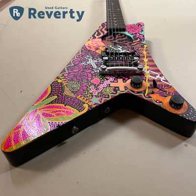 Epiphone Mo' Baby Built-in Amp Travel Electric Guitar Custom Painted Rare image 7